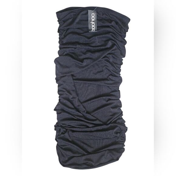 Boohoo Black Ribbed Strapless Bodycon Dress - Picture 5 of 7